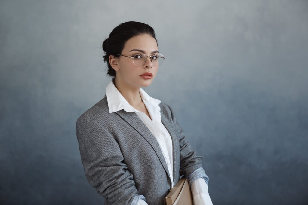 Business woman portrait. Beautiful stylish office worker
